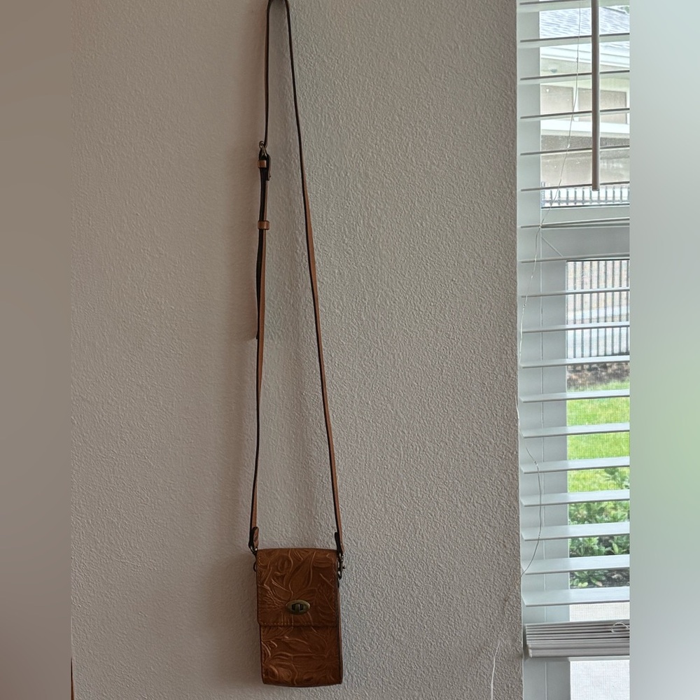 Patricia Nash Crossbody Leather Embossed Phone Bag